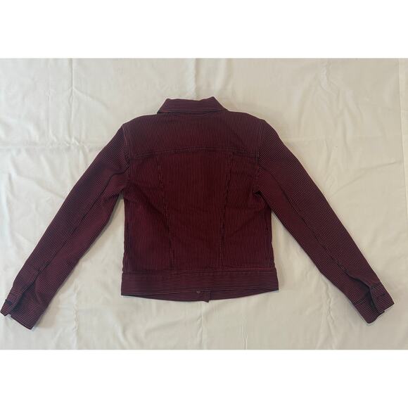 Ralph Lauren women's Red & Navy Stripped Denim Jacket Size XS - Picture 4 of 5